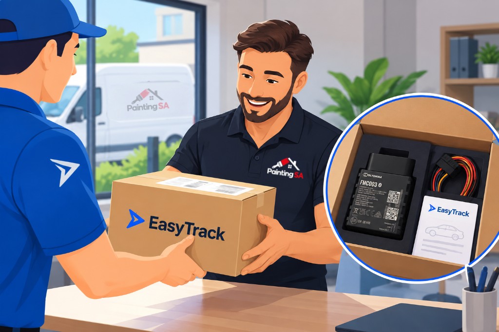 Recepción del paquete EasyTrack, listo para instalar
